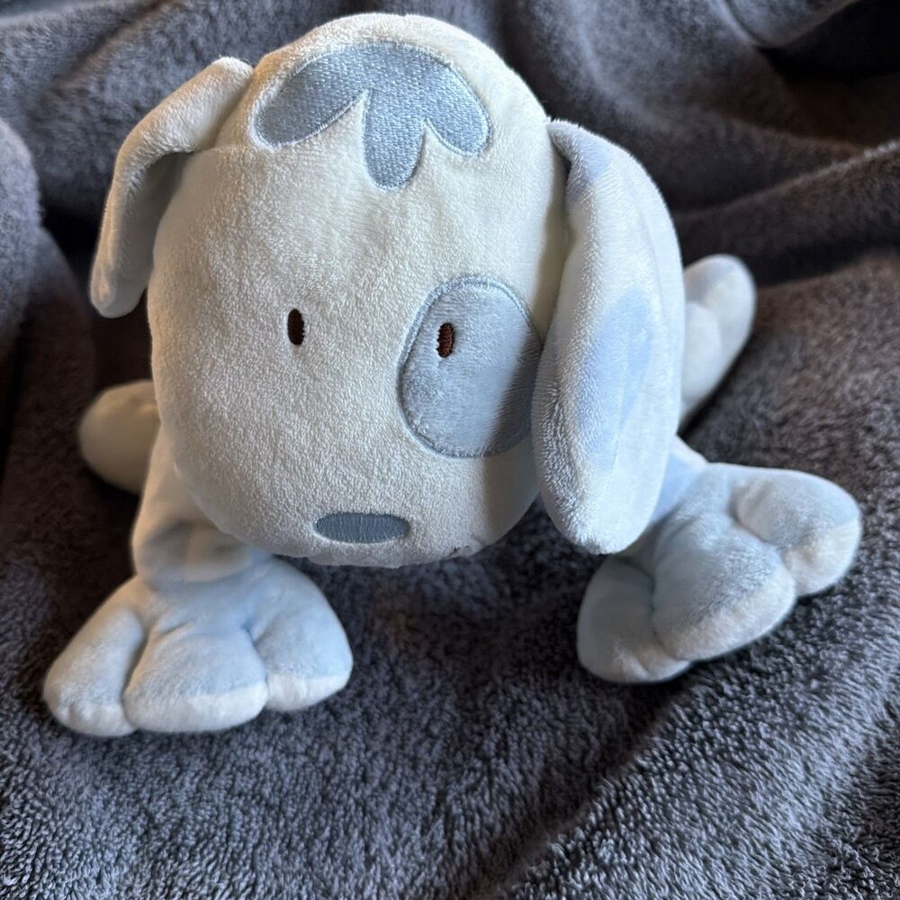 Kids Preferred Blue White Plush dog Puppy Asthma & Allergy Friendly